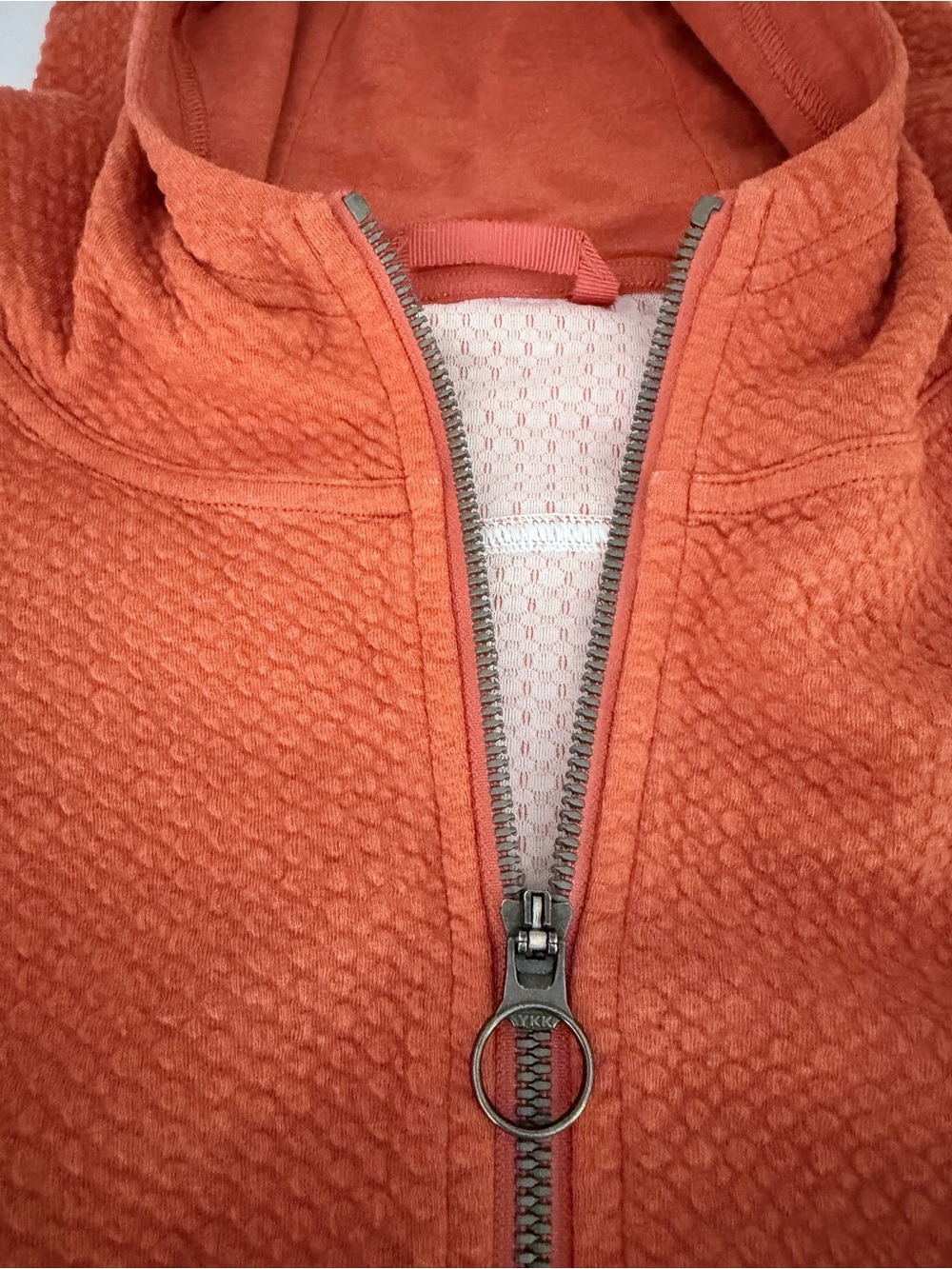 LULULEMON Heathered Brick/White All Yours Zip Hoodie Bubble Dot 6 - Picture 10 of 16